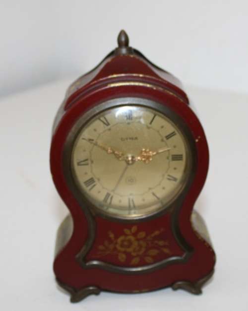 ** Cyma Watch Co-Mantle Clock-Swiss Made-15 Jewels-Working
