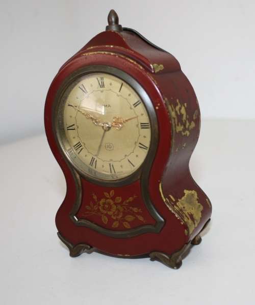 ** Cyma Watch Co-Mantle Clock-Swiss Made-15 Jewels-Working