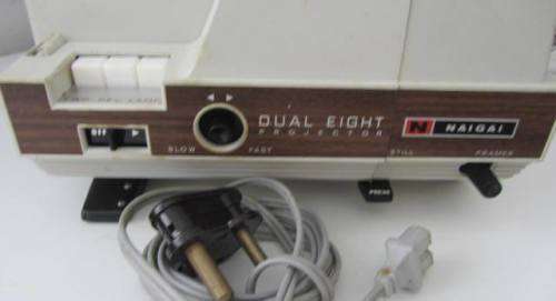 **Dual 8mm Projector*Naigai-Model 904....Complete in Original Box...Turns on and Runs....No Globe.
