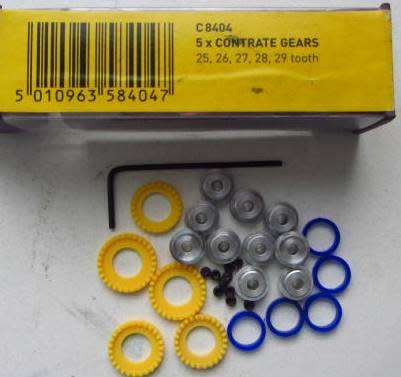 **Scalextric**Contrate Gears..25/26/27/28/29 Tooth....As per Photos
