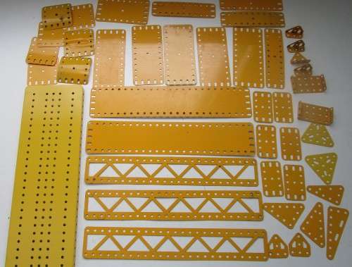 **Meccano Parts**Blue/Yellow...Parts,Gears,Girders etc etc..As per Photos