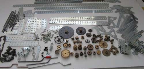 **Meccano Parts**Blue/Yellow...Parts,Gears,Girders etc etc..As per Photos