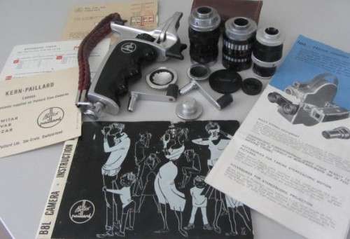 **Bolex Paillard**Combo Lenses/Grip/Caps/ Instruction Booklets etc....As per Photos