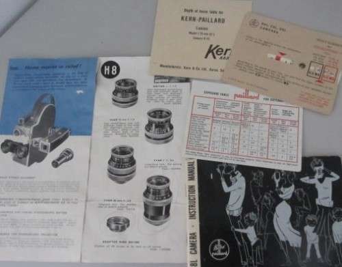 **Bolex Paillard**Combo Lenses/Grip/Caps/ Instruction Booklets etc....As per Photos