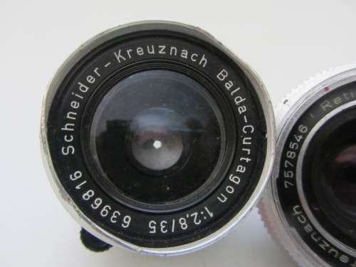 **Schneider-KreuznachBalda-Curtagon** 1:2.8/35 plus Retina-Xenarf 2.8/50mm Lenses-Two