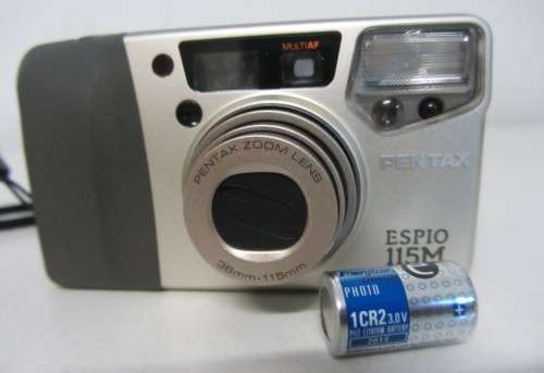 **Pentax Espio 115M**...Shutter Fires-Zoom Works-Flash Fires-Not Film Tested-Needs New Battery