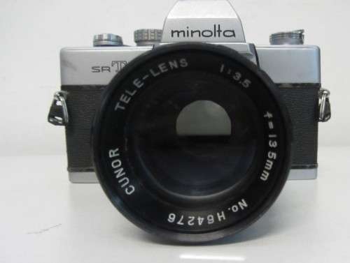 **Minolta SRT-101**S.L.R. 35mm Film Camera-Cunor Tele-Lens1:3.5 f=135mm Lens