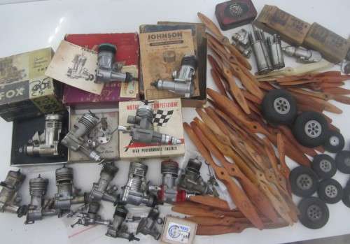 **Model Plane Engines** Kosmic/Fox/McCoy/Sky etc Jetex and Pellets, Props/Wheels As per Photos