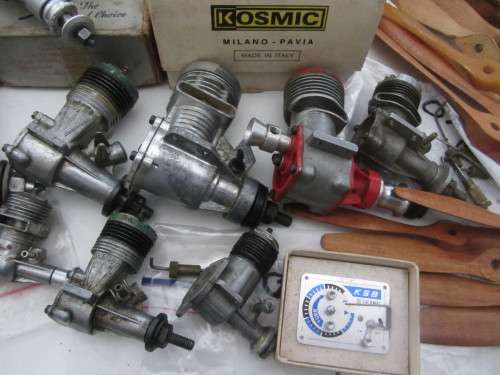 **Model Plane Engines** Kosmic/Fox/McCoy/Sky etc Jetex and Pellets, Props/Wheels As per Photos