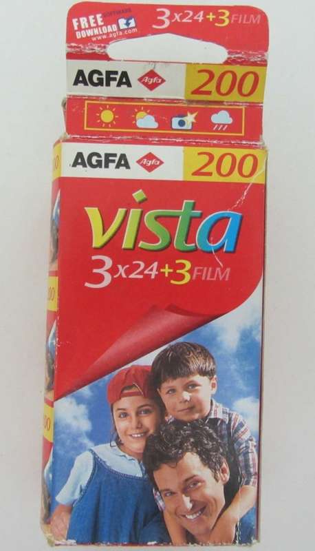 **Agfa Vista 200**Boxed-Three Fims-Out Dated