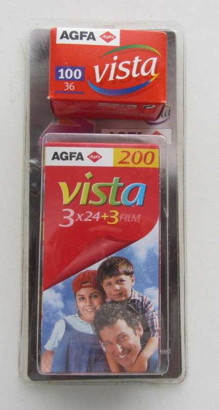 **Agfa Vista 200**Boxed-Three Fims-Out Dated Plus Agfa 100 Vista.