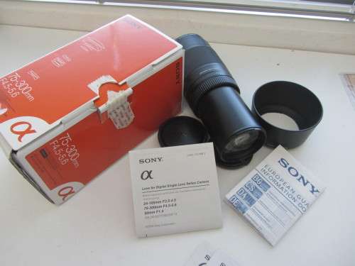 **Sony 75-300mm F 4.5-5.6 Lens**Sony Alpha A-Mount...For 35mm Camera