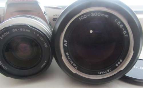 **Minolta 404si**Dynax 35mm S.L.R Camera Incl Tokina AF 100-300mm 5.6-6.7 Lens