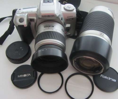 **Minolta 404si**Dynax 35mm S.L.R Camera Incl Tokina AF 100-300mm 5.6-6.7 Lens