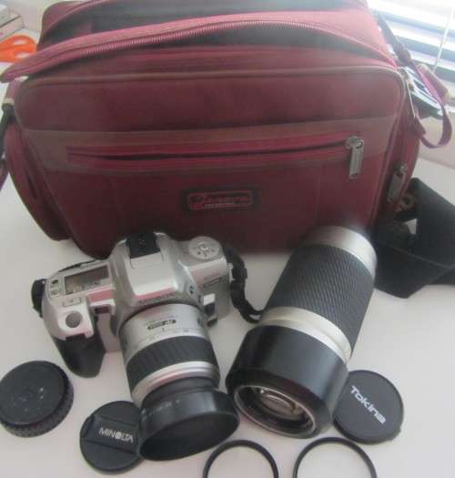 **Minolta 404si**Dynax 35mm S.L.R Camera Incl Tokina AF 100-300mm 5.6-6.7 Lens