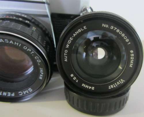 **Pentax KM**SMC Pentax 1:1.8/5.6 Lens(some funges)Plus Vivitar24mm 1:2.8 Auto Wide Angle Lens.