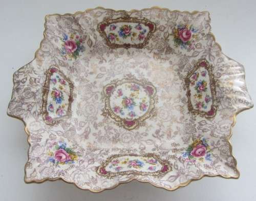 James Kent -Longton Pompadour-Scolloped "Candy"Dish 195x150mm-"Chintz Bone China"?