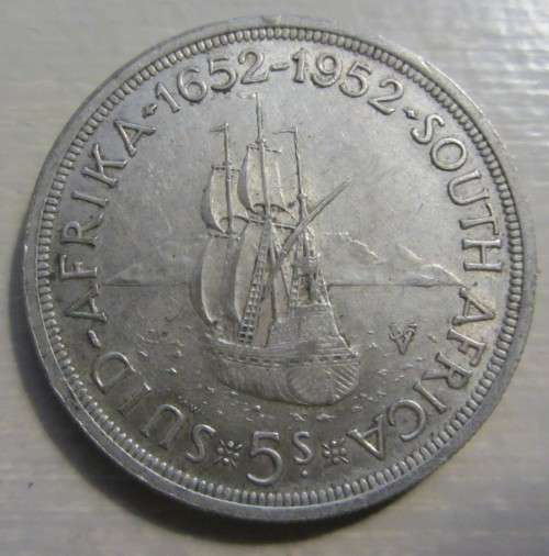 South African Silver Crowns-Three-Five Shillings 1952-As per Photos