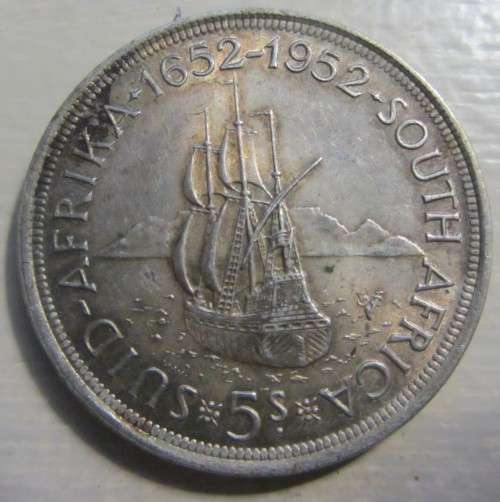 South African Silver Crowns-Three-Five Shillings 1952-As per Photos