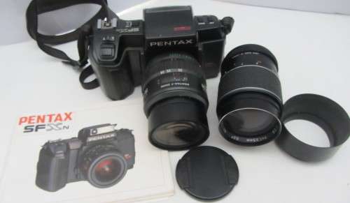 Pentax SR-X-N 35mm Film Camera-F Zoom28-80 3.5-4.5 Lens Plus Hanimex Auto 2.8 135mm Lens.