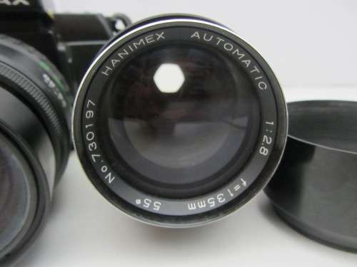 Pentax SR-X-N 35mm Film Camera-F Zoom28-80 3.5-4.5 Lens Plus Hanimex Auto 2.8 135mm Lens.