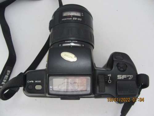 Pentax SF-7 SMC Pentax-FA 1:3.5-4.7 28-80mm Lens-Clean-Good Condition.