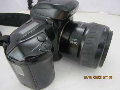 Minolta Dynax 5-xi Minolta AF Zoom xi 28-80mm 1:4(22)-5.6 Lens(clean)Good Condition-Battery Not incl