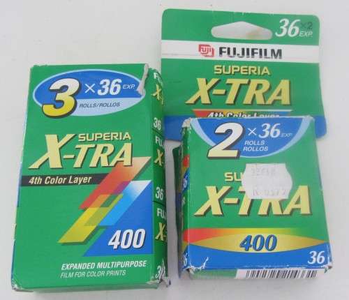 FujiFilm X-Tra Superia 400 Five Outated Films.