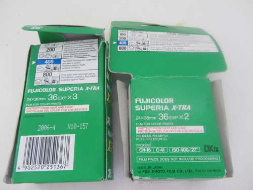 FujiFilm X-Tra Superia 400 Five Outated Films.