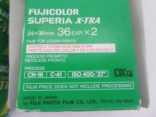 FujiFilm X-Tra Superia 400 Five Outated Films.