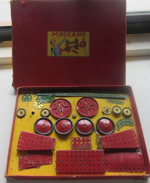 Meccano No4-Original Box,Incl Instructions-Combo Parts-As per Photos