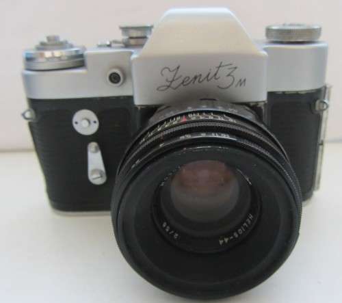 Zenit 3 M 35mm Camera-USSR-Helio S-44 Lens-Clean Incl Enna-Munchen Tele-Ennalyt f3.5 13.5cm Lens-