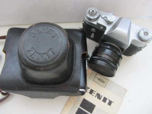 Zenit 3 M 35mm Camera-USSR-Helio S-44 Lens-Clean Incl Enna-Munchen Tele-Ennalyt f3.5 13.5cm Lens-