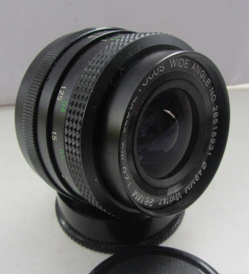 Vivitar 28mm f2.8 MC Close Focus Wide Angle Lens-Konica Mount...Looking Clean