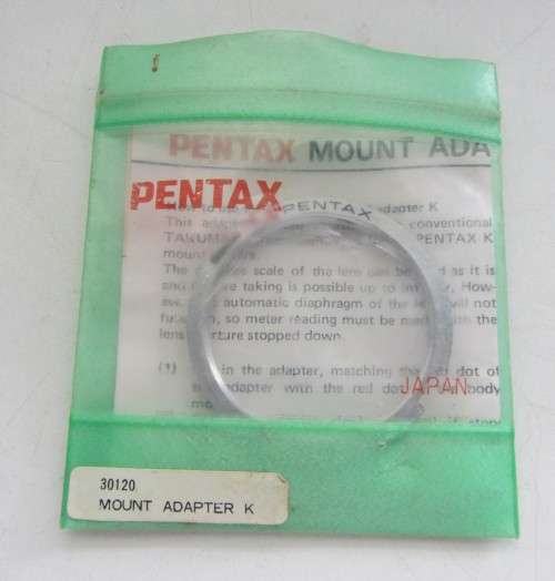 Pentax Mount Adapter K-Original in Original Package