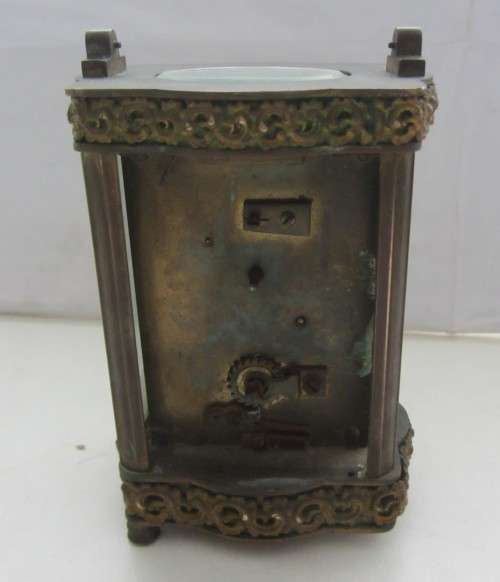 Carraige Clock(Brass?)Stamped-603-Spares/Restoration-115mm High-Top 68x85mm...As per Photos