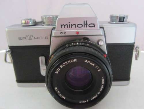 Minolta SR-T-MC ii Excellent Condition-Minolta MD Rokkor 45mm 1:2 Lens