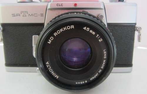 Minolta SR-T-MC ii Excellent Condition-Minolta MD Rokkor 45mm 1:2 Lens