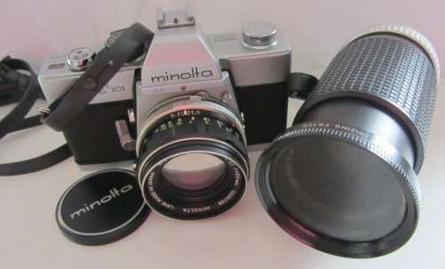 Minolta T 101 Minolta MC Rokkor PF  1:1.7 55mm Lens Plus Hoya HMC Zoom 70-150mm 3.8/55 Lens Plus Opt