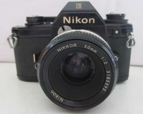 Nikon EM SLR-Nikkor 50mm 1:2 Nikon Lens(needs cleaning)Shutter Fires Smoothly