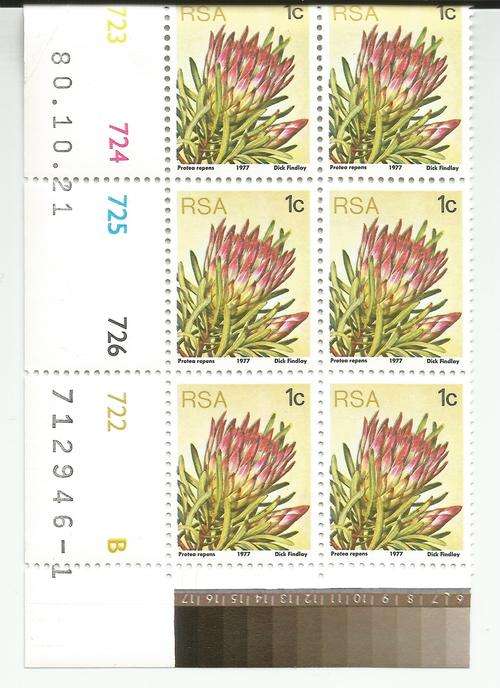 South Africa MNH control block of 6