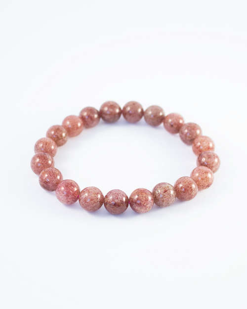 A+ Strawberry Quartz 10mm Stretch Bracelet