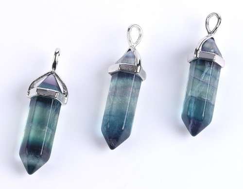 Fluorite Double Terminated Point Pendant