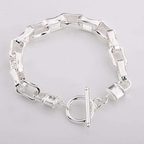 Sterling Silver Rectangular Link Bracelet