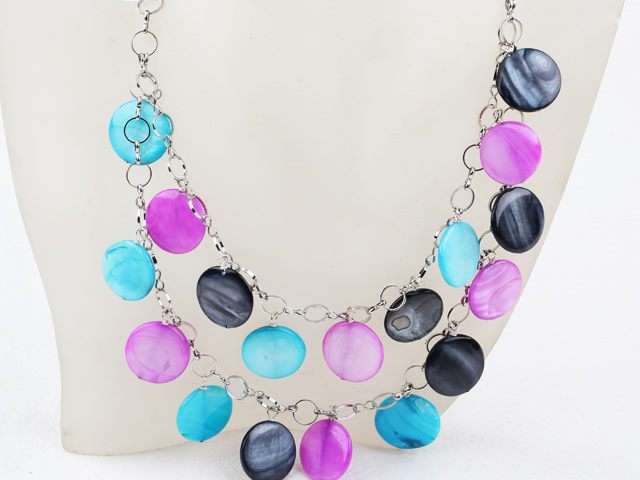 **Crazy Sale** Coloured Round Shell Necklace