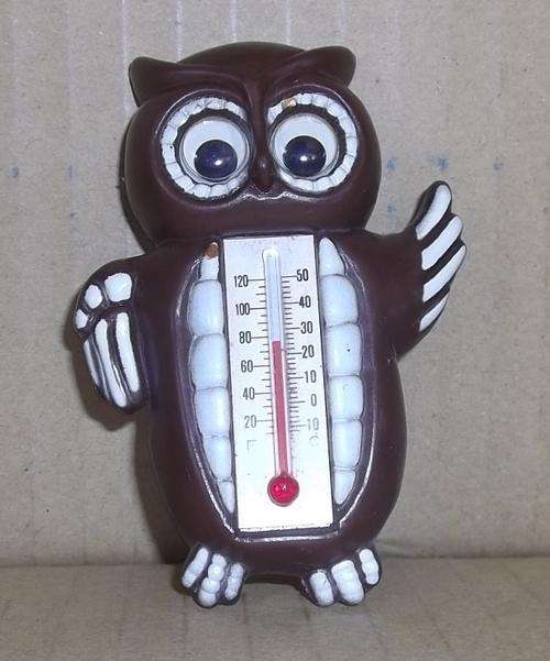 Owl Fridge Magnet & Thermometer