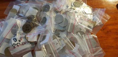 97 Spanish coins MIX