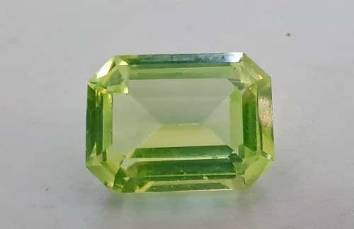 Lime green Spinel Stone - Octagon Step Cut
