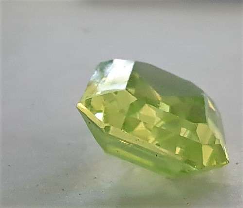 Lime green Spinel Stone - Octagon Step Cut
