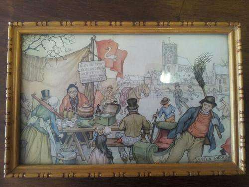 Anton Pieck print - nicely framed - Circa 1940